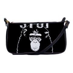 Stop Animal Abuse - Chimpanzee  Shoulder Clutch Bags by Valentinaart