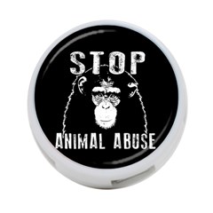 Stop Animal Abuse - Chimpanzee  4-port Usb Hub (two Sides)  by Valentinaart