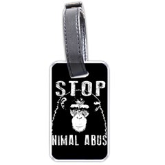 Stop Animal Abuse - Chimpanzee  Luggage Tags (one Side)  by Valentinaart