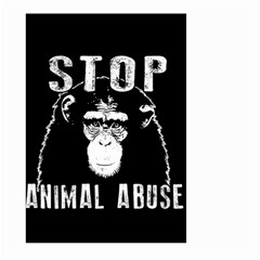 Stop Animal Abuse - Chimpanzee  Large Garden Flag (two Sides) by Valentinaart