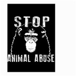 Stop Animal Abuse - Chimpanzee  Large Garden Flag (Two Sides) Front