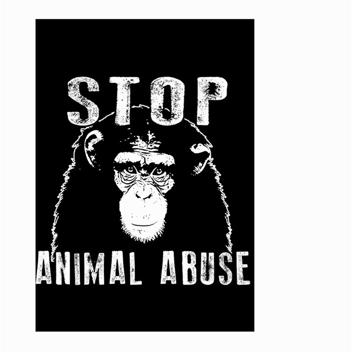 Stop Animal Abuse - Chimpanzee  Large Garden Flag (Two Sides)