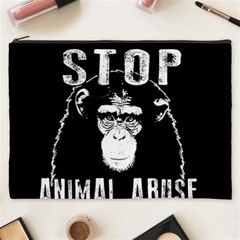 Stop Animal Abuse - Chimpanzee  Cosmetic Bag (xxxl)  by Valentinaart