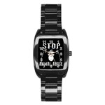 Stop Animal Abuse - Chimpanzee  Stainless Steel Barrel Watch Front