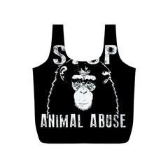 Stop Animal Abuse - Chimpanzee  Full Print Recycle Bags (s)  by Valentinaart