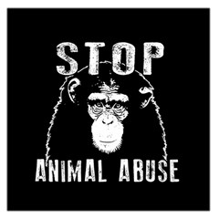 Stop Animal Abuse - Chimpanzee  Large Satin Scarf (square) by Valentinaart