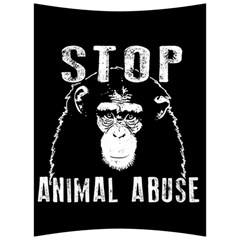 Stop Animal Abuse - Chimpanzee  Back Support Cushion by Valentinaart