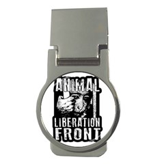 Animal Liberation Front - Chimpanzee  Money Clips (round)  by Valentinaart