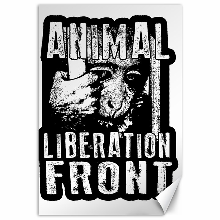 Animal Liberation Front - Chimpanzee  Canvas 12  x 18  