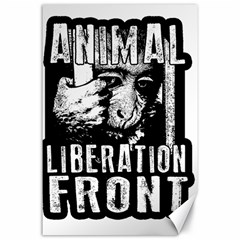 Animal Liberation Front - Chimpanzee  Canvas 24  X 36  by Valentinaart