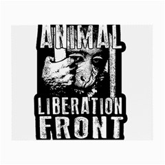 Animal Liberation Front - Chimpanzee  Small Glasses Cloth (2-side) by Valentinaart