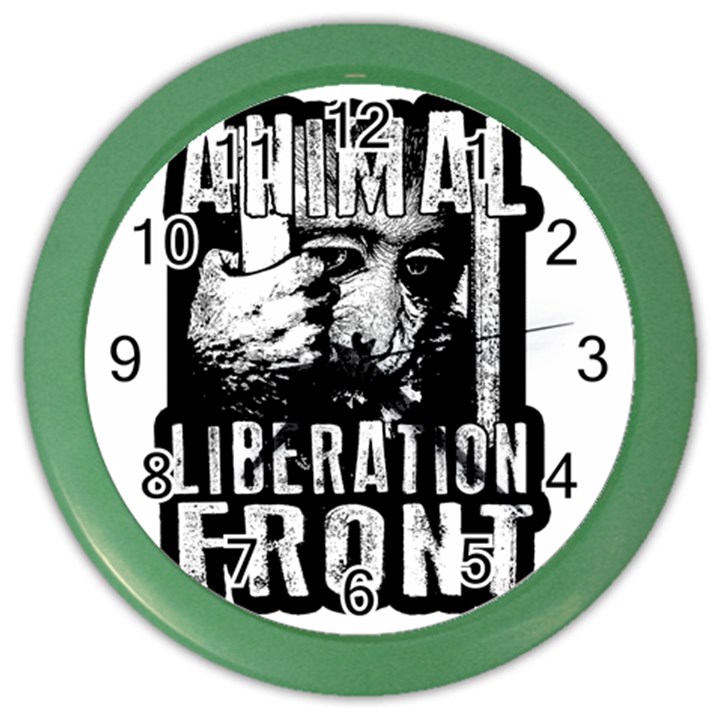 Animal Liberation Front - Chimpanzee  Color Wall Clocks