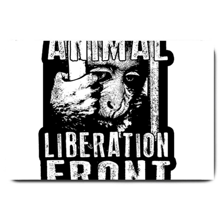 Animal Liberation Front - Chimpanzee  Large Doormat 