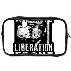 Animal Liberation Front - Chimpanzee  Toiletries Bags 2-side by Valentinaart