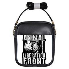 Animal Liberation Front - Chimpanzee  Girls Sling Bags by Valentinaart