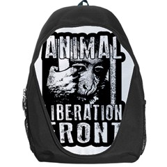 Animal Liberation Front - Chimpanzee  Backpack Bag by Valentinaart