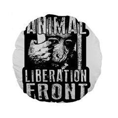 Animal Liberation Front - Chimpanzee  Standard 15  Premium Round Cushions by Valentinaart