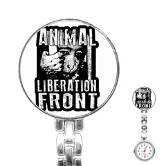 Animal Liberation Front - Chimpanzee  Stainless Steel Nurses Watch by Valentinaart