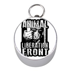 Animal Liberation Front - Chimpanzee  Mini Silver Compasses by Valentinaart