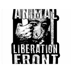 Animal Liberation Front - Chimpanzee  Double Sided Flano Blanket (medium)  by Valentinaart