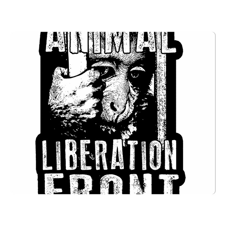 Animal Liberation Front - Chimpanzee  Double Sided Flano Blanket (Large) 