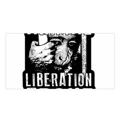 Animal Liberation Front - Chimpanzee  Satin Shawl by Valentinaart