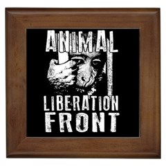 Animal Liberation Front - Chimpanzee  Framed Tiles by Valentinaart