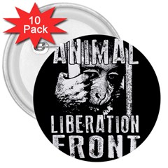 Animal Liberation Front - Chimpanzee  3  Buttons (10 Pack)  by Valentinaart