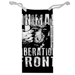 Animal Liberation Front - Chimpanzee  Jewelry Bag by Valentinaart