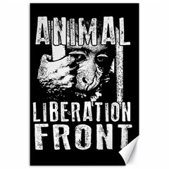 Animal Liberation Front - Chimpanzee  Canvas 24  X 36  by Valentinaart