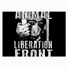 Animal Liberation Front - Chimpanzee  Large Glasses Cloth by Valentinaart