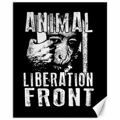 Animal Liberation Front - Chimpanzee  Canvas 11  X 14   by Valentinaart