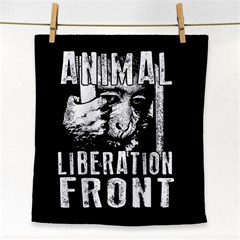 Animal Liberation Front - Chimpanzee  Face Towel by Valentinaart