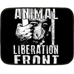 Animal Liberation Front - Chimpanzee  Fleece Blanket (Mini) 35 x27  Blanket