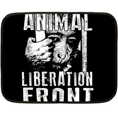 Animal Liberation Front - Chimpanzee  Double Sided Fleece Blanket (mini)  by Valentinaart