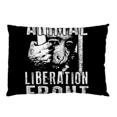 Animal Liberation Front - Chimpanzee  Pillow Case (two Sides) by Valentinaart