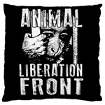 Animal Liberation Front - Chimpanzee  Large Cushion Case (One Side) Front