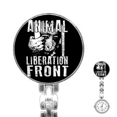 Animal Liberation Front - Chimpanzee  Stainless Steel Nurses Watch by Valentinaart