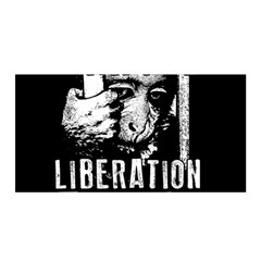 Animal Liberation Front - Chimpanzee  Satin Wrap by Valentinaart