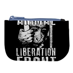 Animal Liberation Front - Chimpanzee  Large Coin Purse by Valentinaart