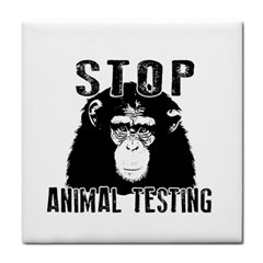 Stop Animal Testing - Chimpanzee  Tile Coasters