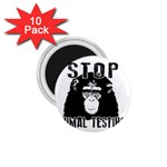 Stop Animal Testing - Chimpanzee  1.75  Magnets (10 pack)  Front