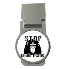 Stop Animal Testing - Chimpanzee  Money Clips (round)  by Valentinaart