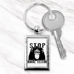 Stop Animal Testing - Chimpanzee  Key Chains (rectangle)  by Valentinaart