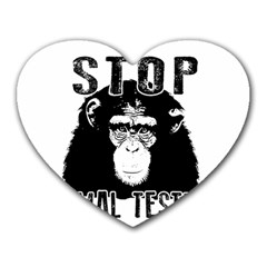 Stop Animal Testing - Chimpanzee  Heart Mousepads by Valentinaart