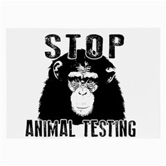 Stop Animal Testing - Chimpanzee  Large Glasses Cloth by Valentinaart