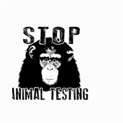 Stop Animal Testing - Chimpanzee  Small Garden Flag (two Sides) by Valentinaart