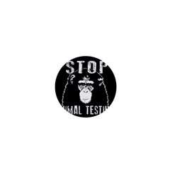 Stop Animal Testing - Chimpanzee  1  Mini Buttons by Valentinaart