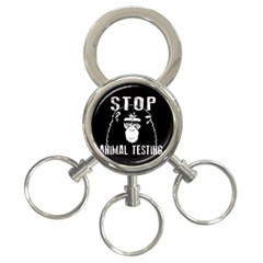 Stop Animal Testing - Chimpanzee  3-ring Key Chains by Valentinaart