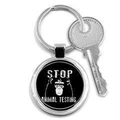 Stop Animal Testing - Chimpanzee  Key Chains (round)  by Valentinaart